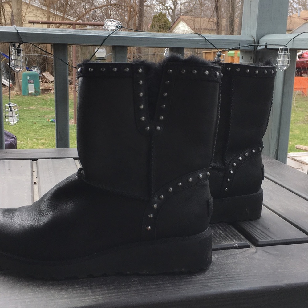 Ugg leather boots with studs